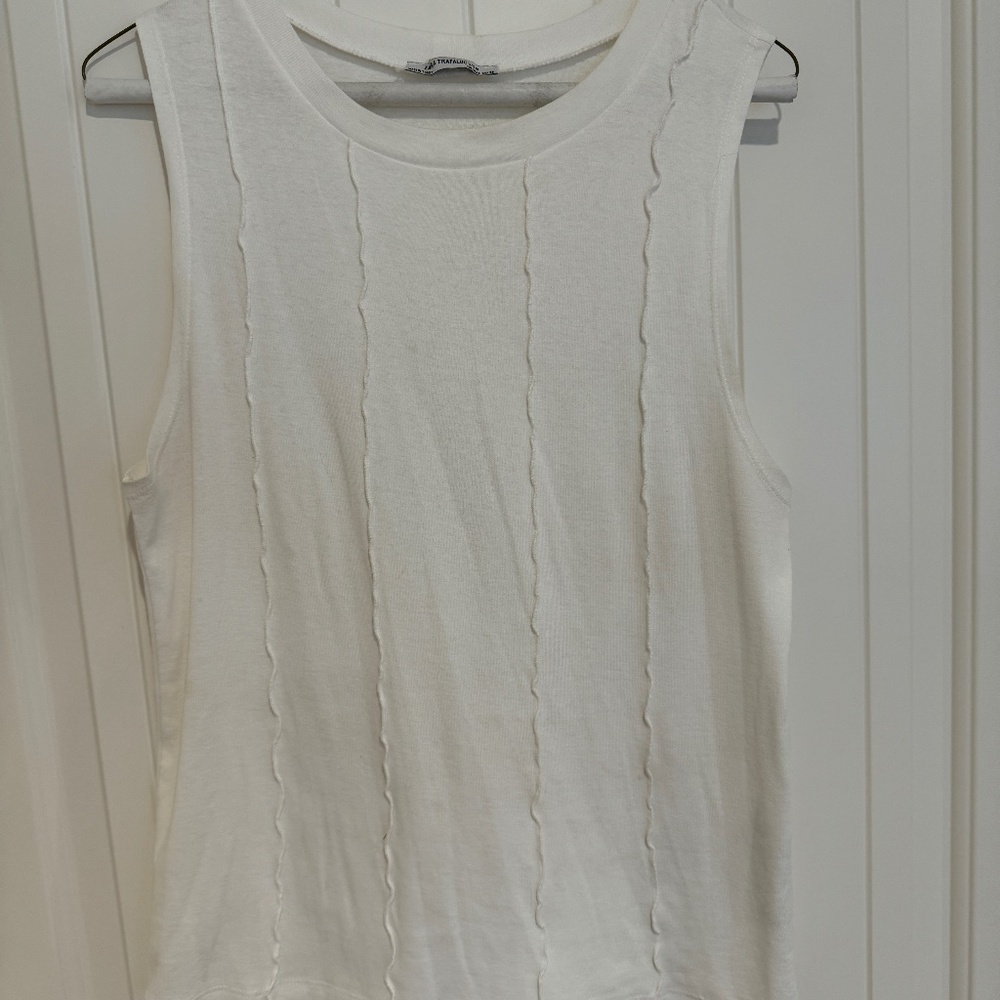 Zara white sleeveless top